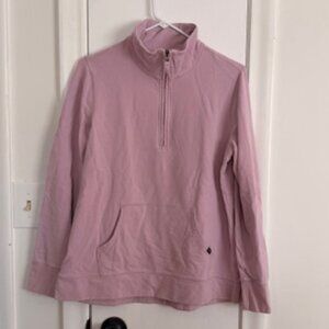 L.L. Bean Quarter Zip Pullover Womens Large Lavender Fleece Gorpcore Casual